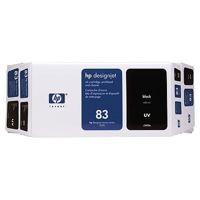 HP No. 83 value pack black ink, printhead + cleaners