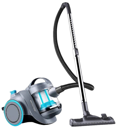 Midea C5GREY Cylinder vacuum cleaner 1.5L 700W Bagless Cyclone, Light Gray / Light Blue