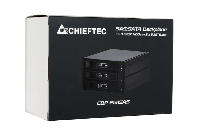 CHIEFTEC 2x5.25 bays for 3 SAS/SATA HDDs