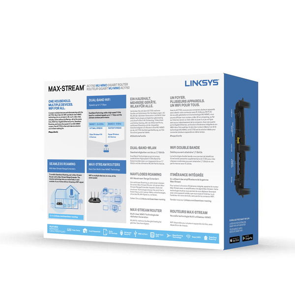 Linksys EA7300, AC1750, Dual-Band - Wi-Fi router