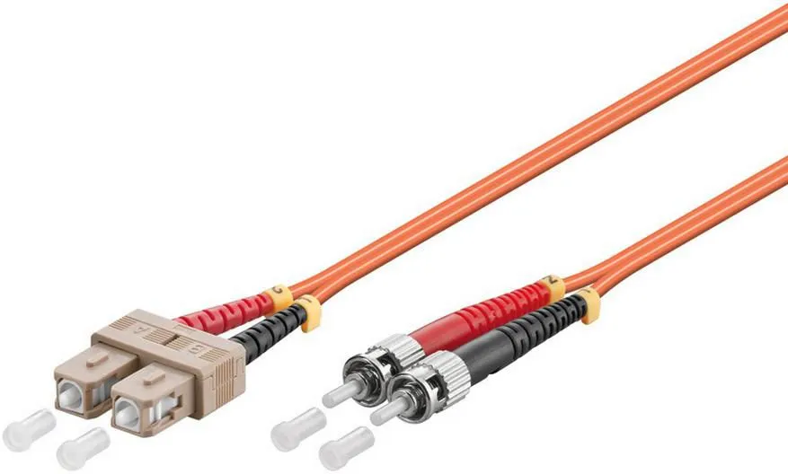 MicroConnect OM1 LSZH ST/UPC-SC/UPC 25m Fiber Optic Cable, Orange