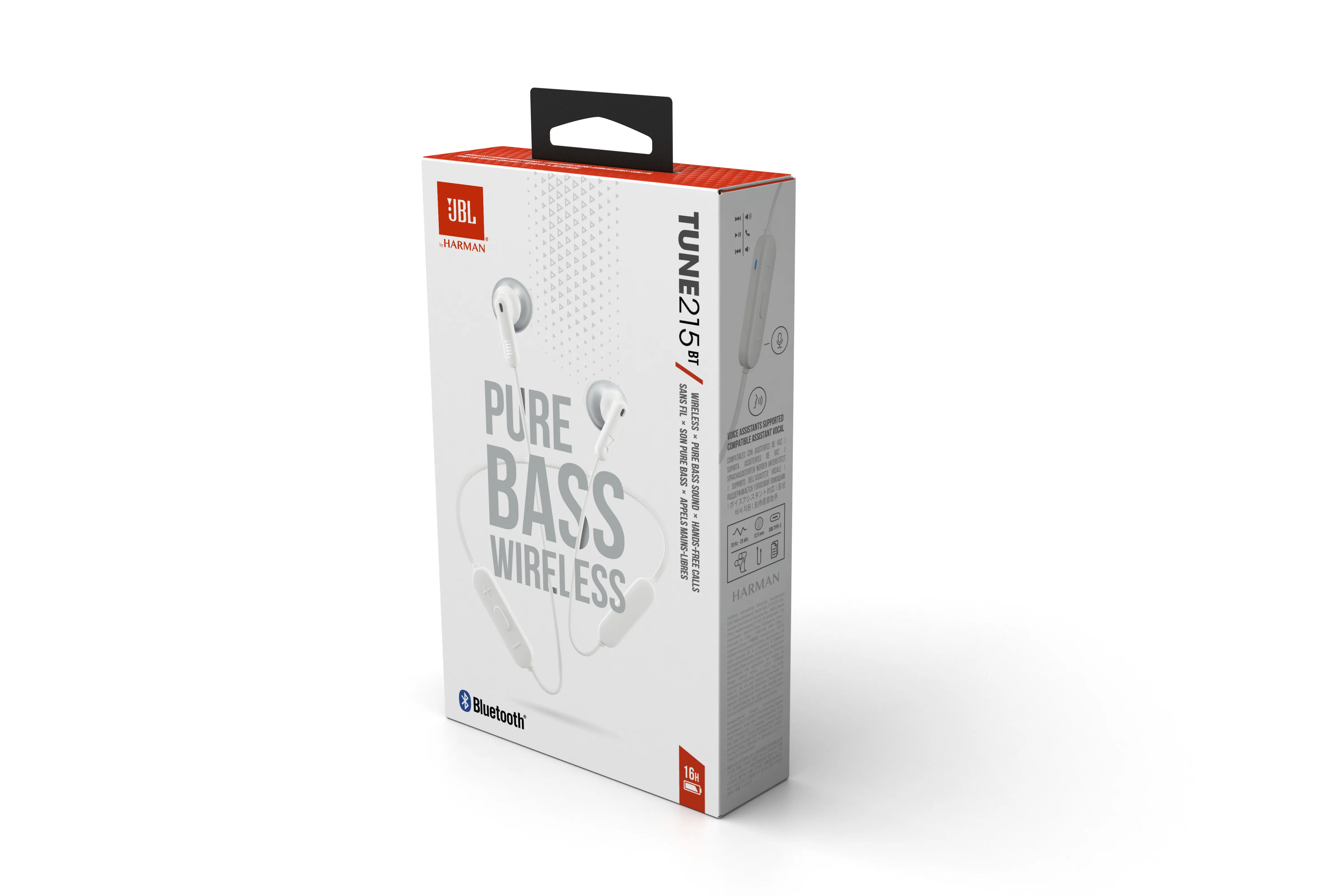 JBL Tune 215 - wireless in-ear headphones, White