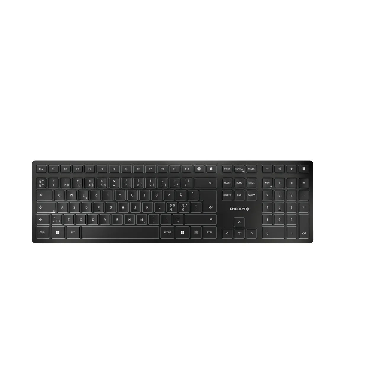 Cherry KW 9100 Slim -langaton näppäimistö, musta/harmaa