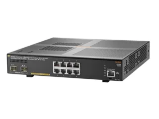 HPE Aruba 2930F 8G PoE+ 2SFP+ Basic Layer3 Switch with 8x 10/100/1000T PoE+ (Max 125 W) + 2x SFP+ 1/10 GbE ports. Switching capacity 56 Gbps, Throughput up to 4