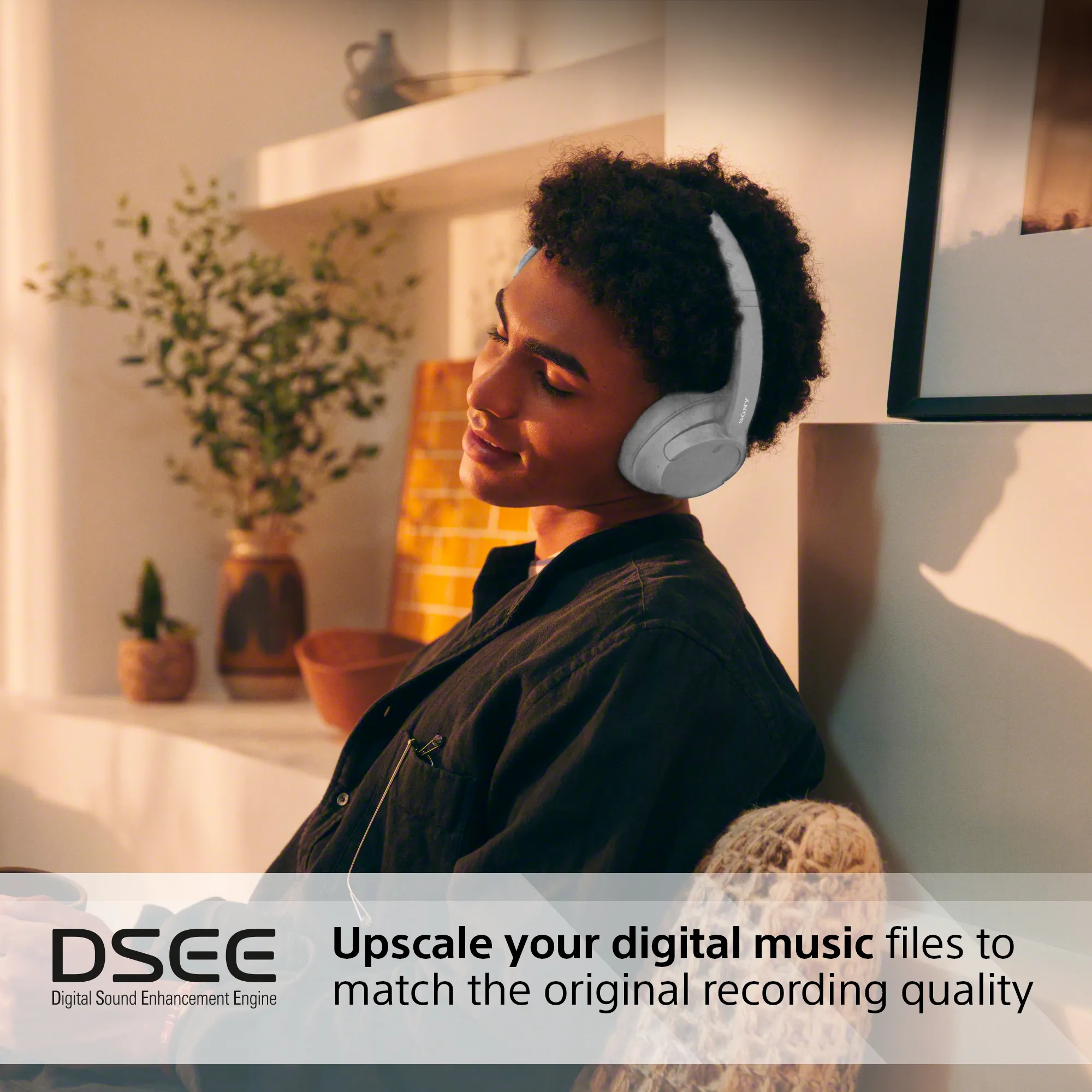 Sony WH-CH720N tr&aring;dl&ouml;sa over-ear h&ouml;rlurar, vit