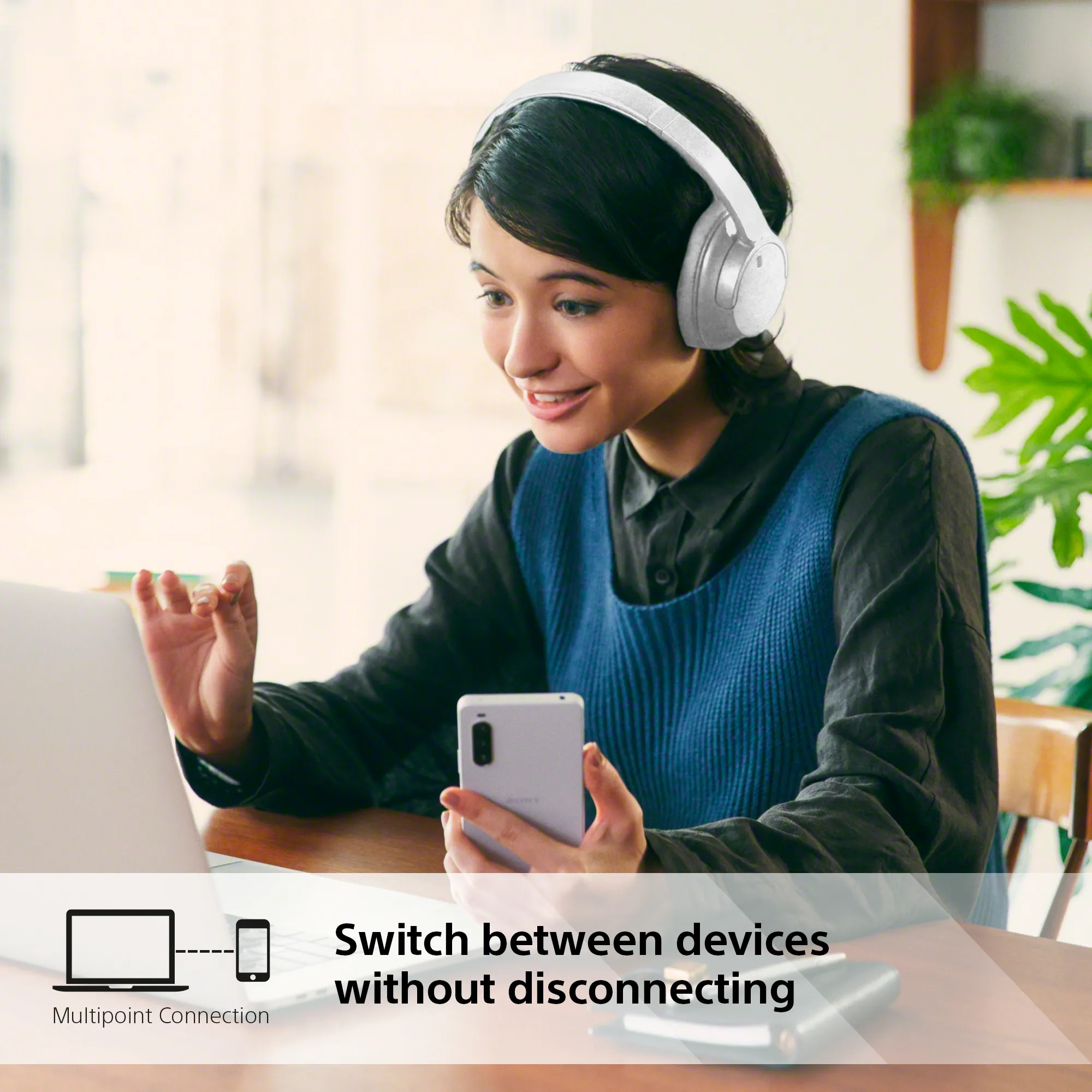 Sony WH-CH720N Wireless Over-ear Headphones, White
