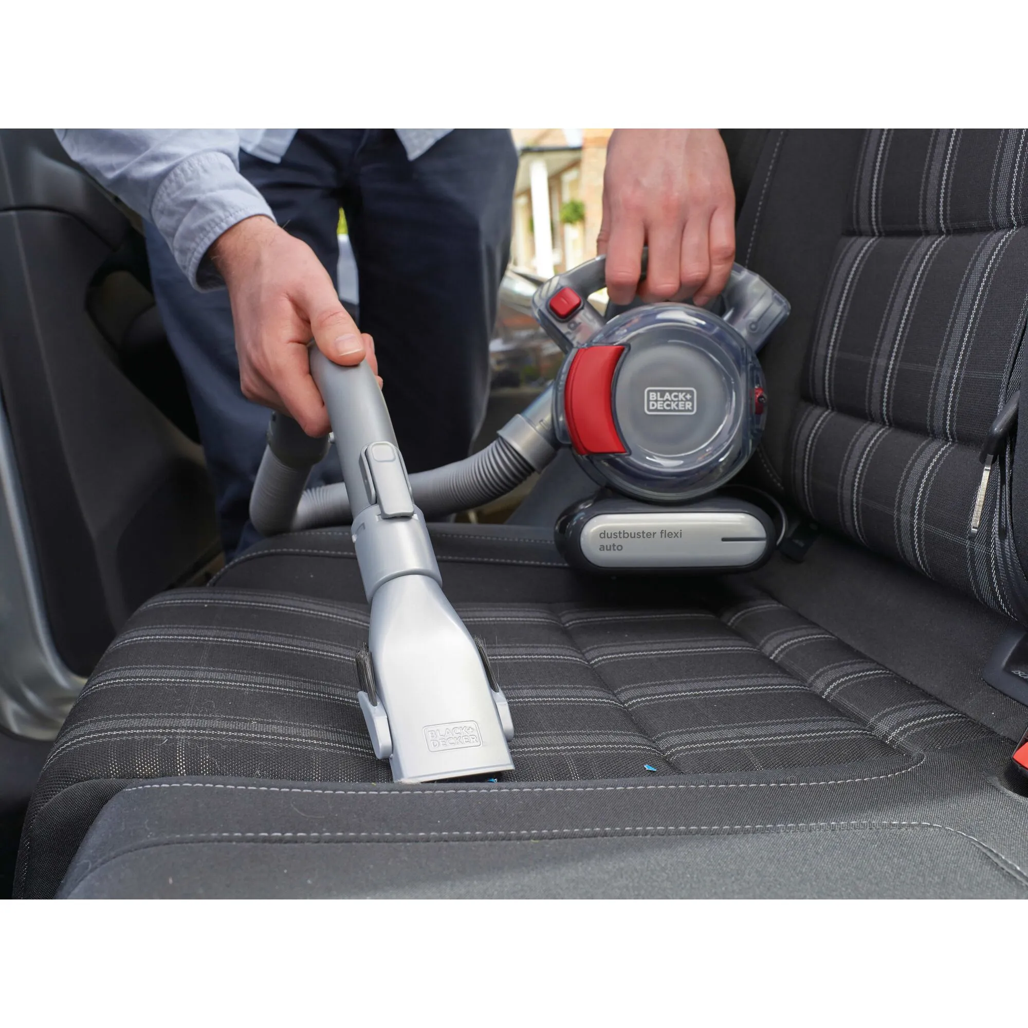 Black+Decker Dustbuster Flexi Auto PD1200AV 12V 0.56L Handheld vacuum cleaner, Grey, Orange