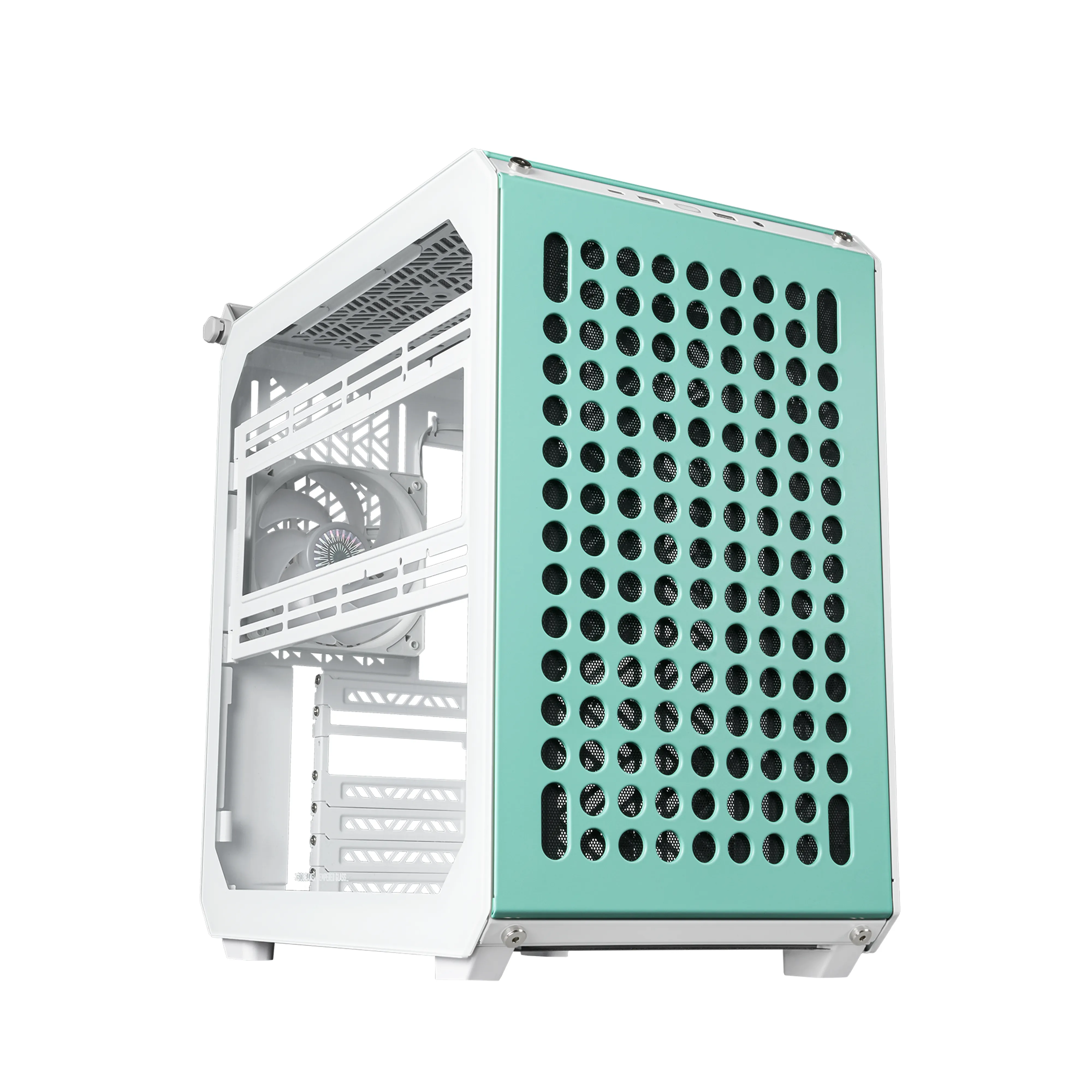 Cooler Master QUBE 500 Flatpack Macaron Edition - Mid Tower case, Cream, Mint colour, Pink