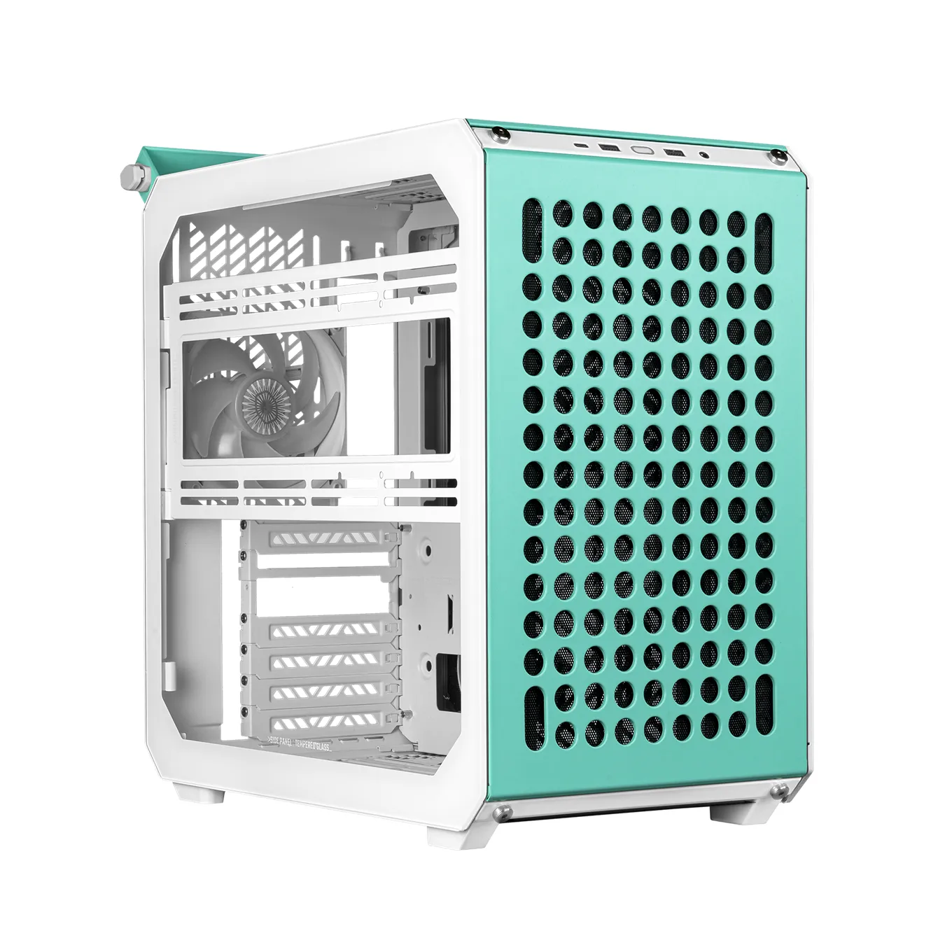 Cooler Master QUBE 500 Flatpack Macaron Edition - Mid Tower case, Cream, Mint colour, Pink