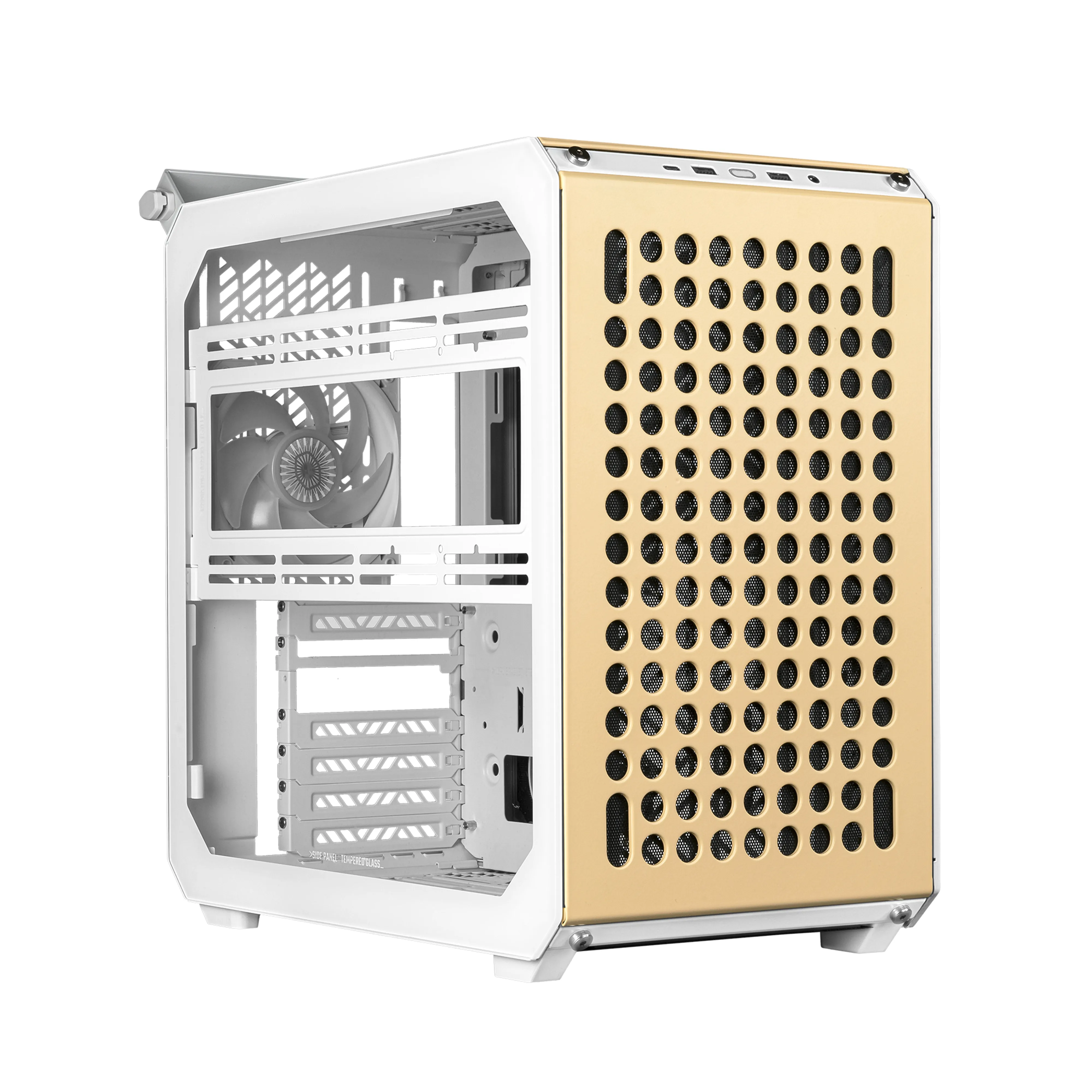 Cooler Master QUBE 500 Flatpack Macaron Edition - Mid Tower case, Cream, Mint colour, Pink