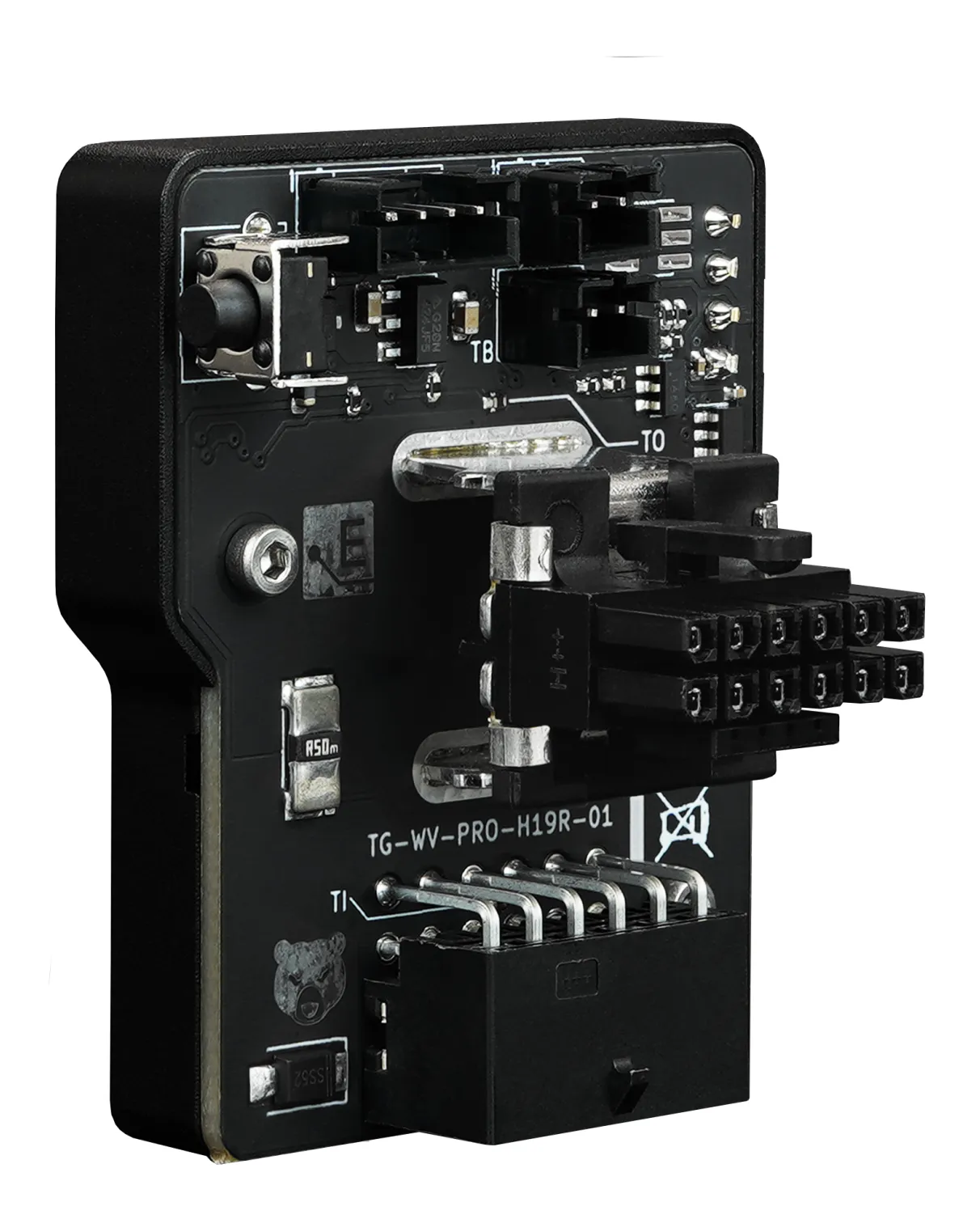 Thermal Grizzly WireView Pro GPU 90&deg; Reverse GPU-str&ouml;m&ouml;vervakningsadapter, svart