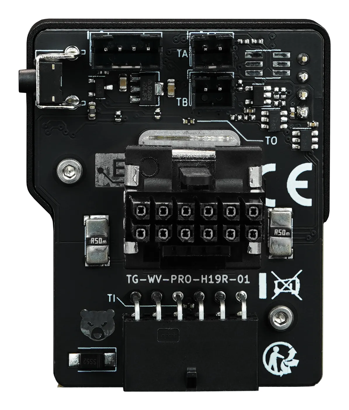 Thermal Grizzly WireView Pro GPU 90&deg; Reverse GPU-str&ouml;m&ouml;vervakningsadapter, svart
