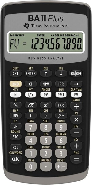 Texas BAII Plus financial calculator uk manual