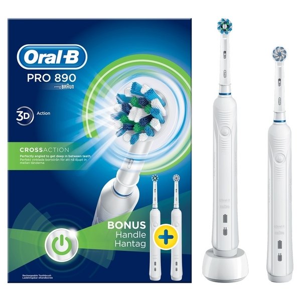 ORAL-B Eltandborste Pro 890 DUO White SUT