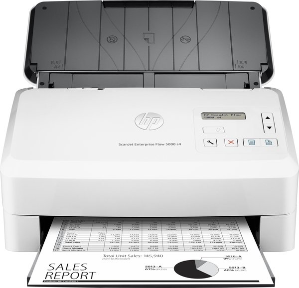 HP ScanJet Enterprise Flow 5000 s4 Sheet-feed Scanner - Asiakirjaskanneri - Dupleksi - 215.9 x 3098.8 mm - 600 dpi x 600 dpi - jopa 55 sivua/min (yksiv&auml;rinen) /