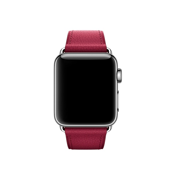 Apple Watch 38 mm armband med klassiskt sp&auml;nne - smultron