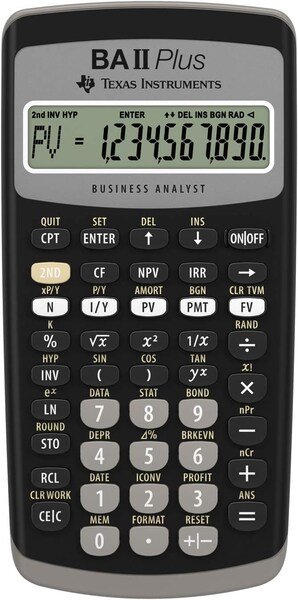 Texas BAII Plus financial calculator uk manual