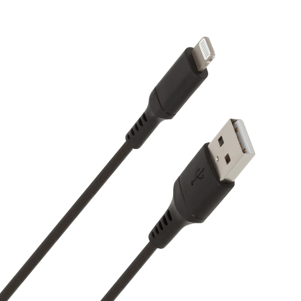 Wave USB-A - Lightning - cable, 1m, Black