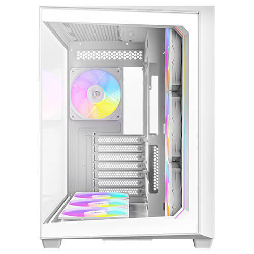 Antec C6 Curve Midi-Tower Case with window and RGB lighting, White