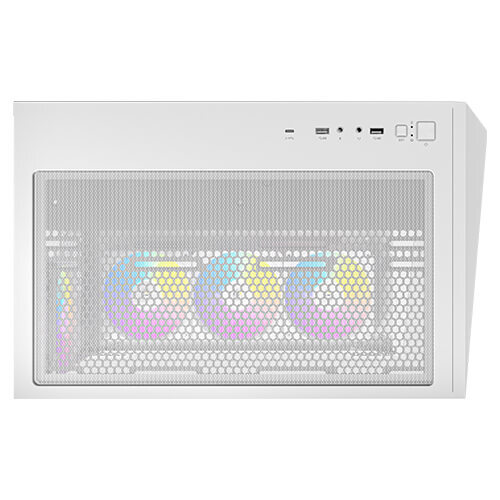 Antec C6 Curve -miditornikotelo ikkunalla ja RGB-valaistuksella, valkoinen