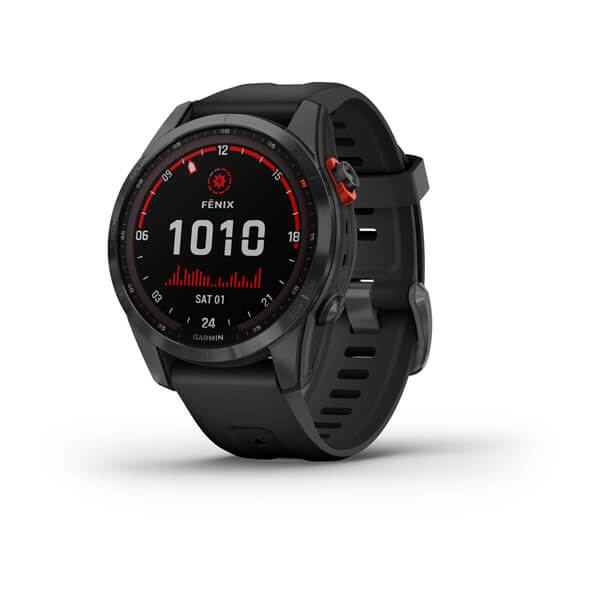 Garmin Fenix 7S Solar - sport watch, slate gray, black band