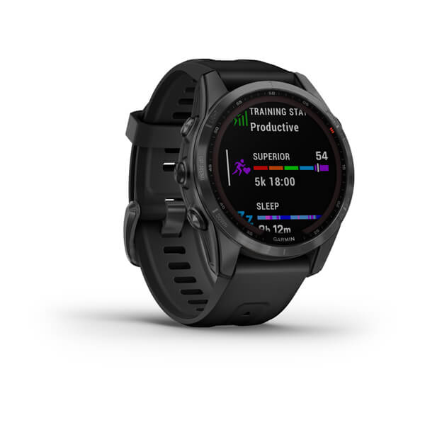 Garmin Fenix 7S Solar - sport watch, slate gray, black band