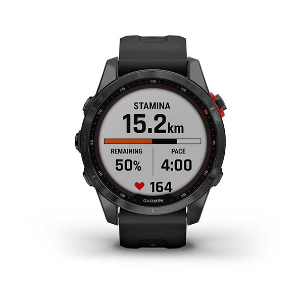 Garmin Fenix 7S Solar - sport watch, slate gray, black band