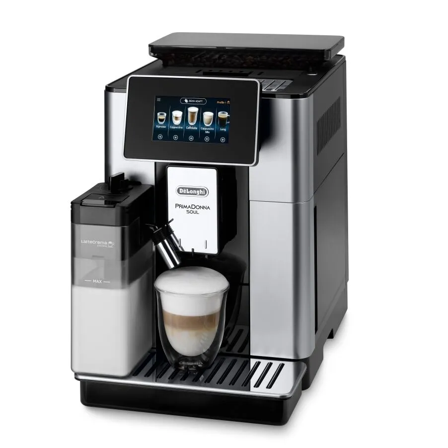 Delonghi PrimaDonna Soul ECAM610.55 - combi coffee maker, Black, Silver