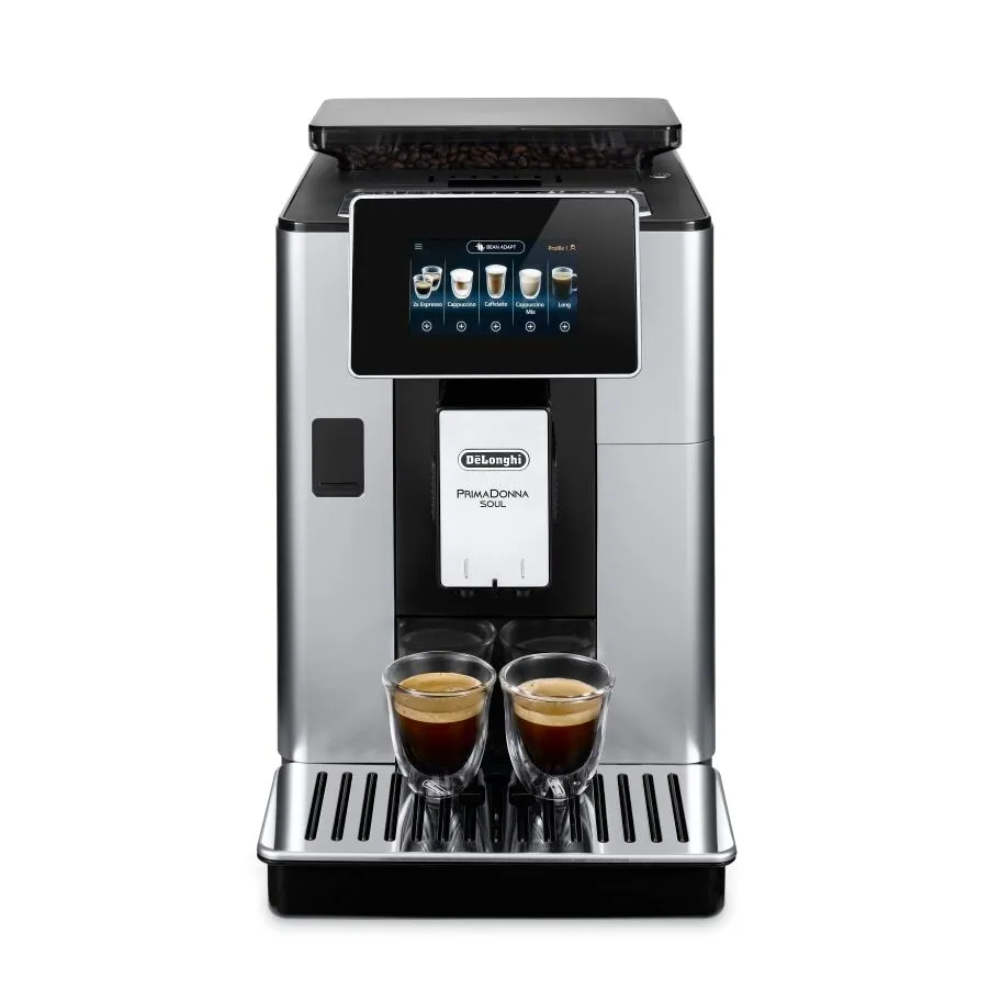 Delonghi PrimaDonna Soul ECAM610.55 - combi coffee maker, Black, Silver