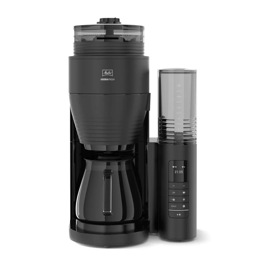 Melitta AromaFresh Pro 10 cups Coffee Maker with Grinder, Black