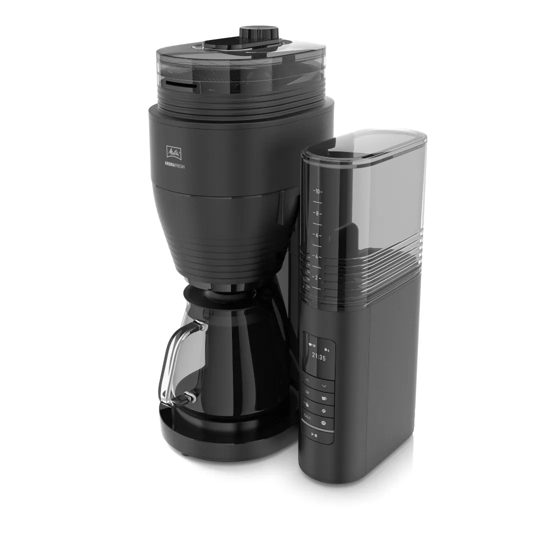 Melitta AromaFresh Pro 10 cups Coffee Maker with Grinder, Black