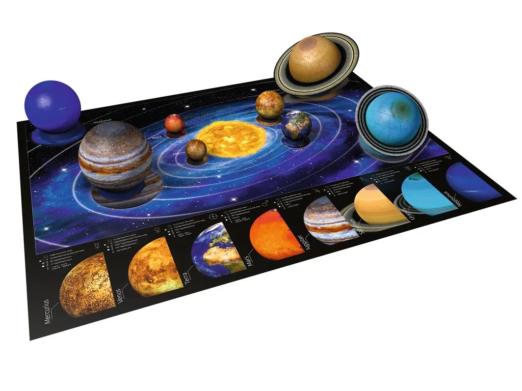 Ravensburger Planetary System - 3D puzzle, 8x3D puzzles