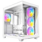 Antec C6 Curve -miditornikotelo ikkunalla ja RGB-valaistuksella, valkoinen