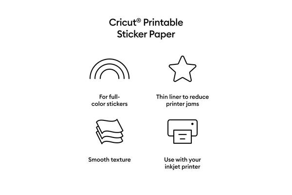 Cricut Joy Xtra Printable Sticker Paper White 8-pack A4