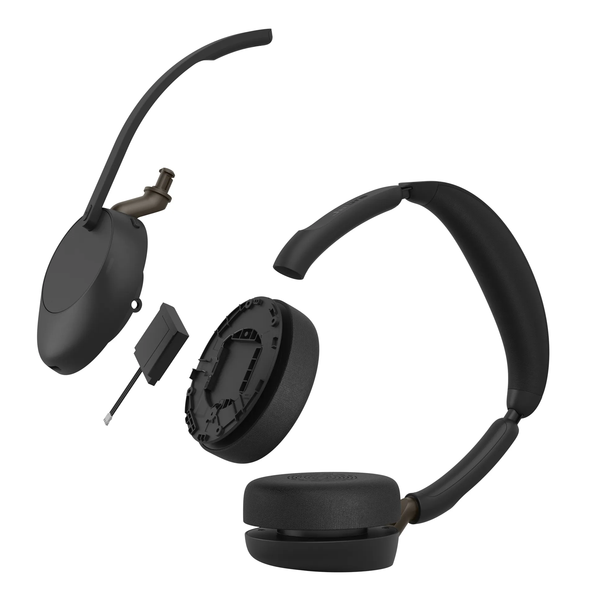 Jabra Evolve3 65 UC Wireless Stereo Headset with USB-C adapter, Black