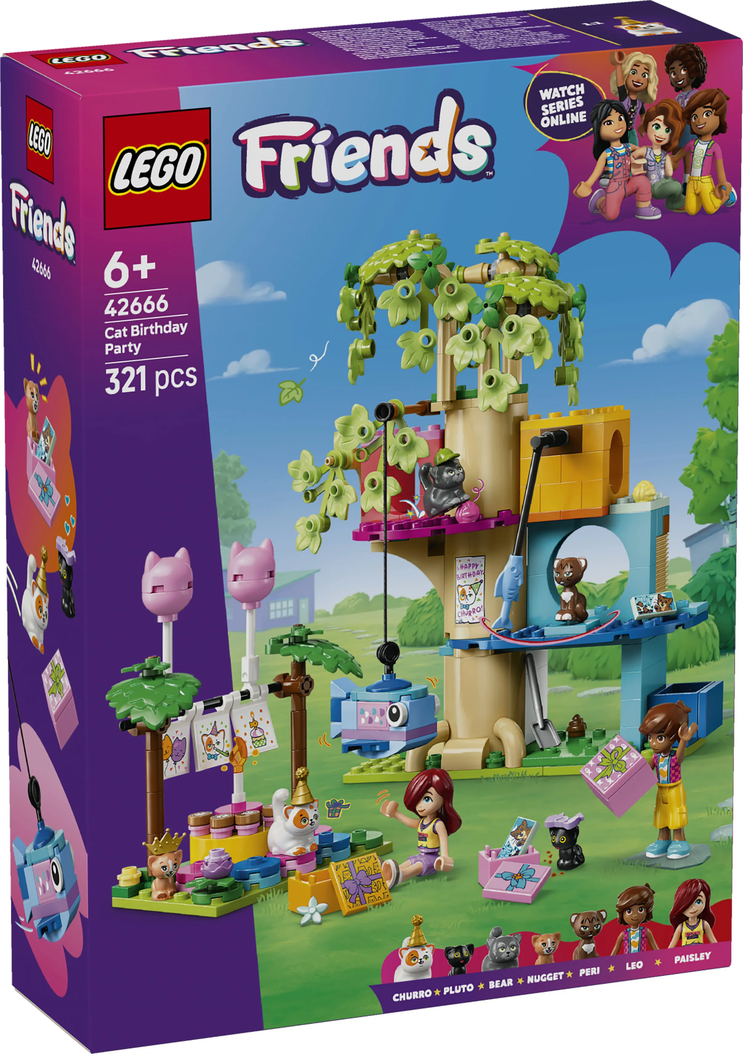 LEGO Friends Cat Birthday Party and Tree House 42666
