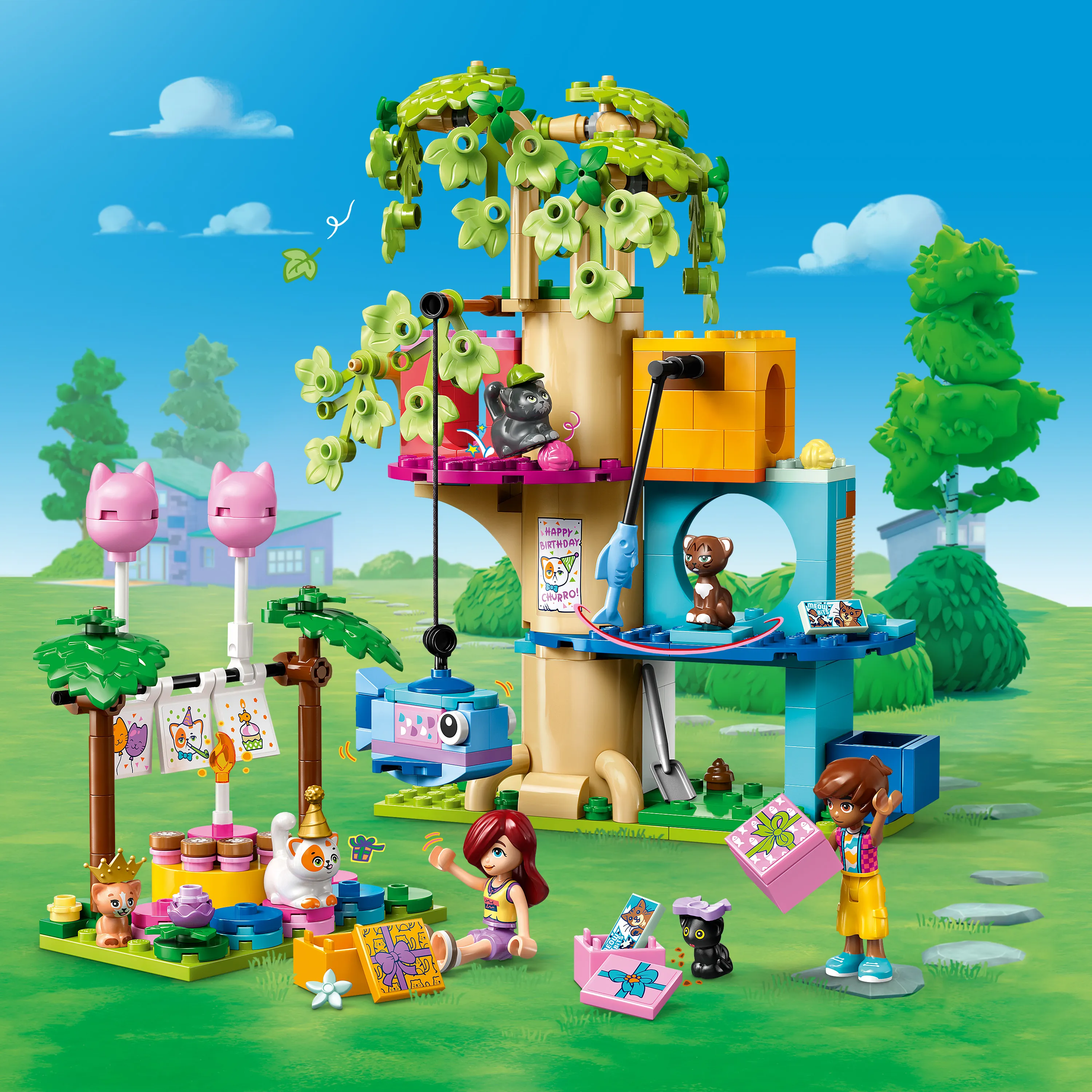 LEGO Friends Cat Birthday Party and Tree House 42666