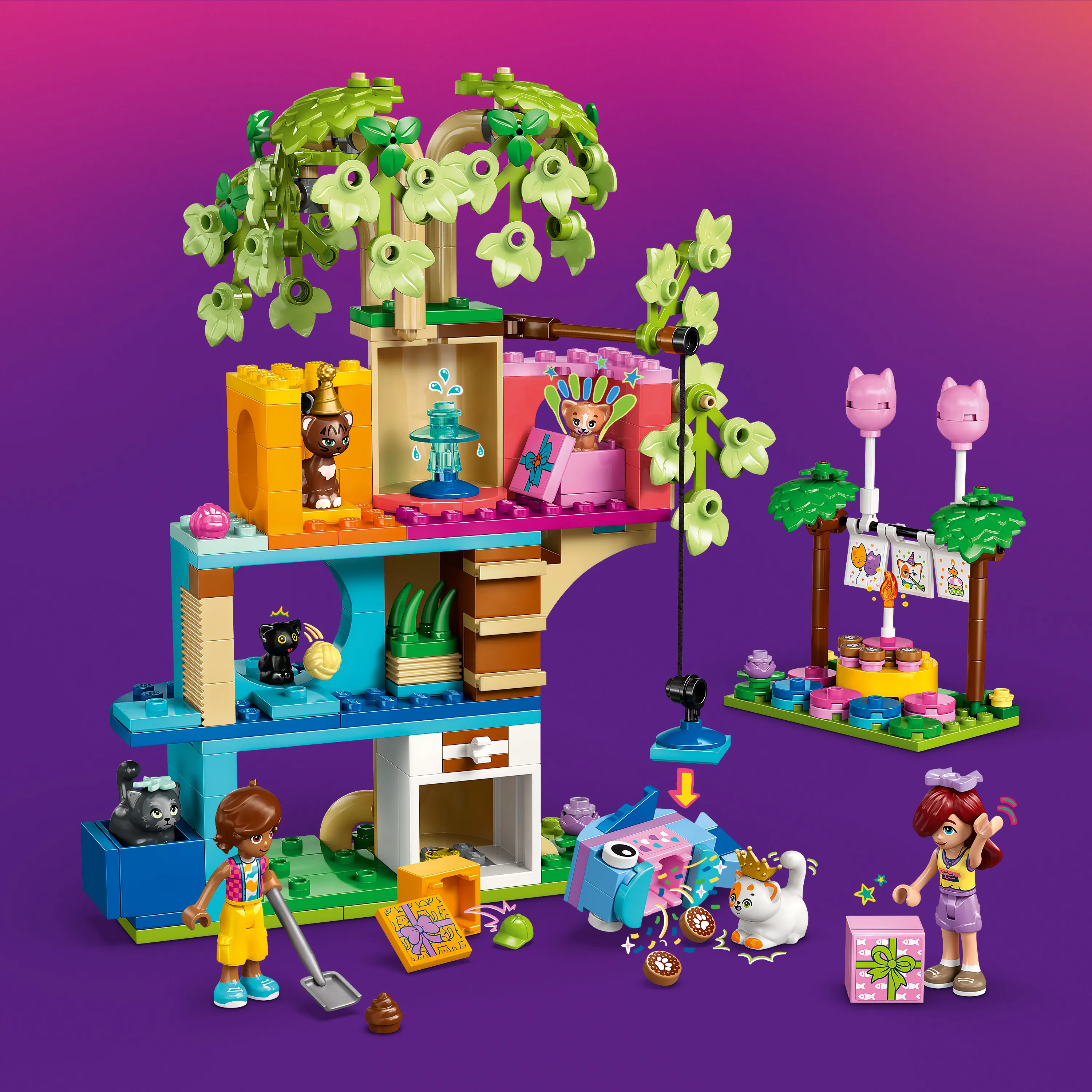LEGO Friends Cat Birthday Party and Tree House 42666