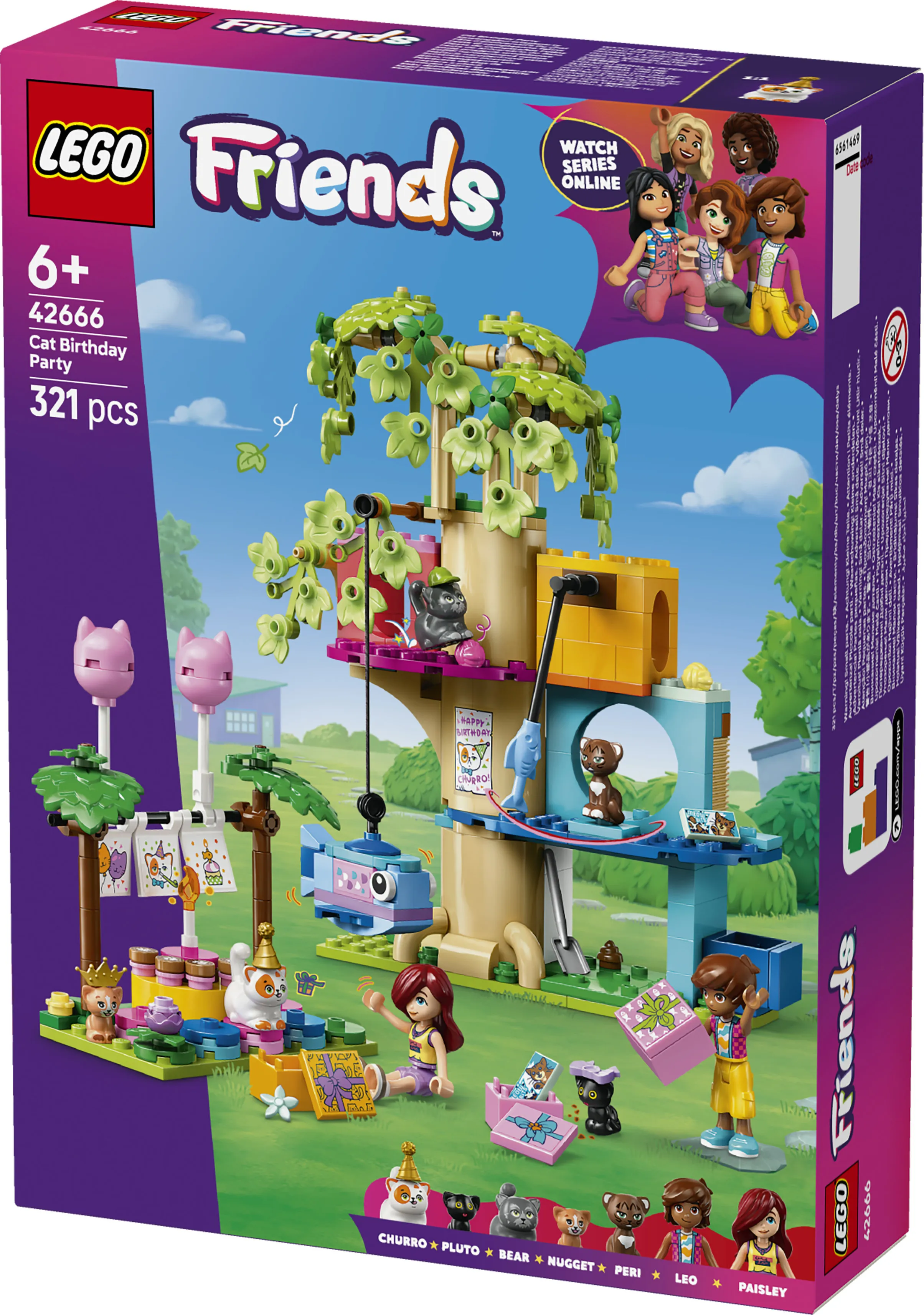 LEGO Friends Cat Birthday Party and Tree House 42666
