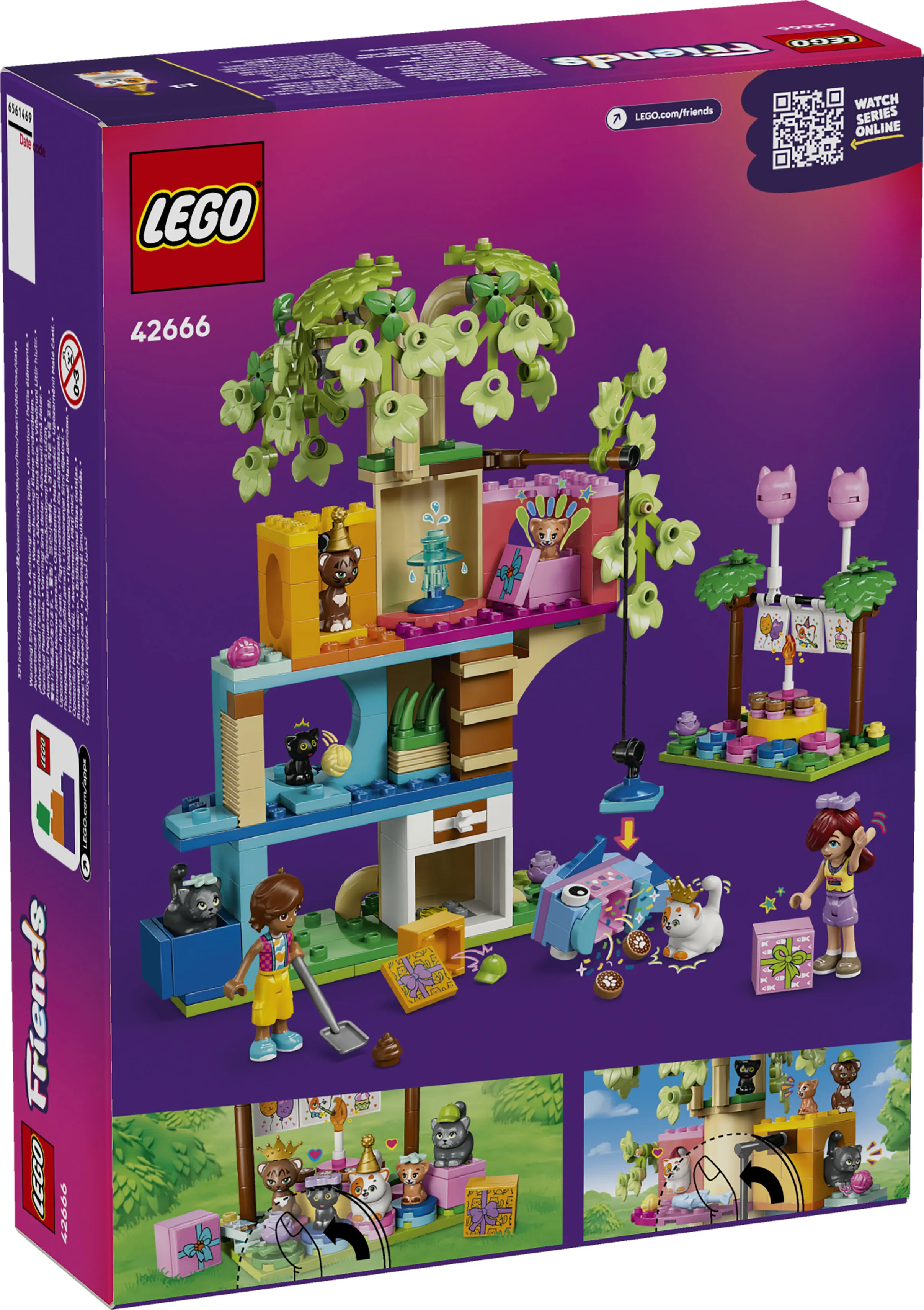 LEGO Friends Cat Birthday Party and Tree House 42666