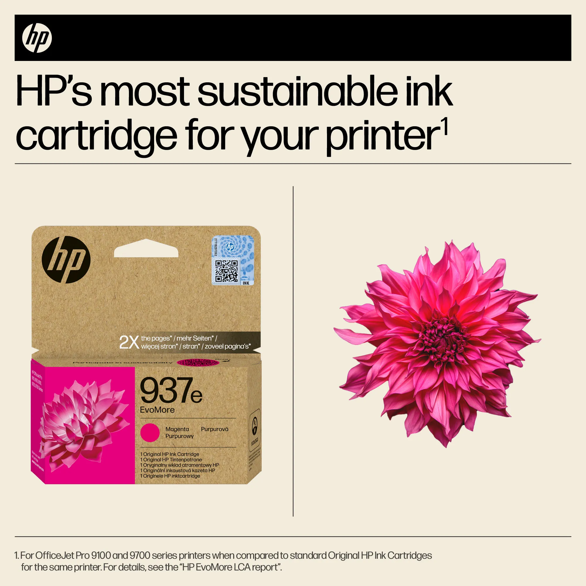 HP/InkHP 937e EvoMore MG Original Ink Ca
