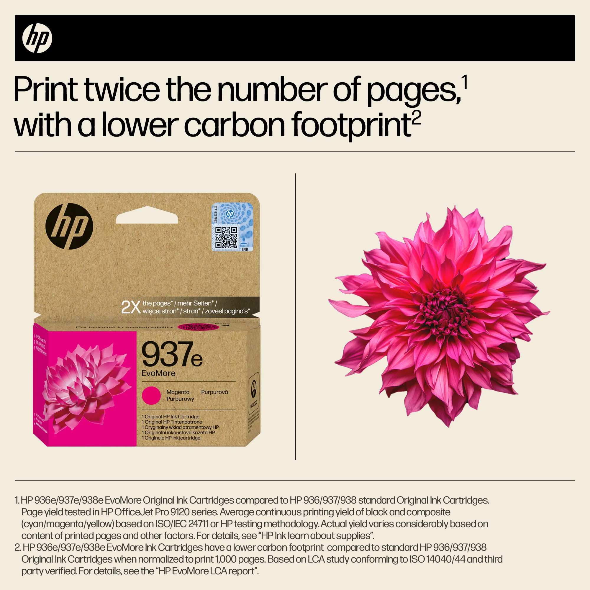 HP/InkHP 937e EvoMore MG Original Ink Ca