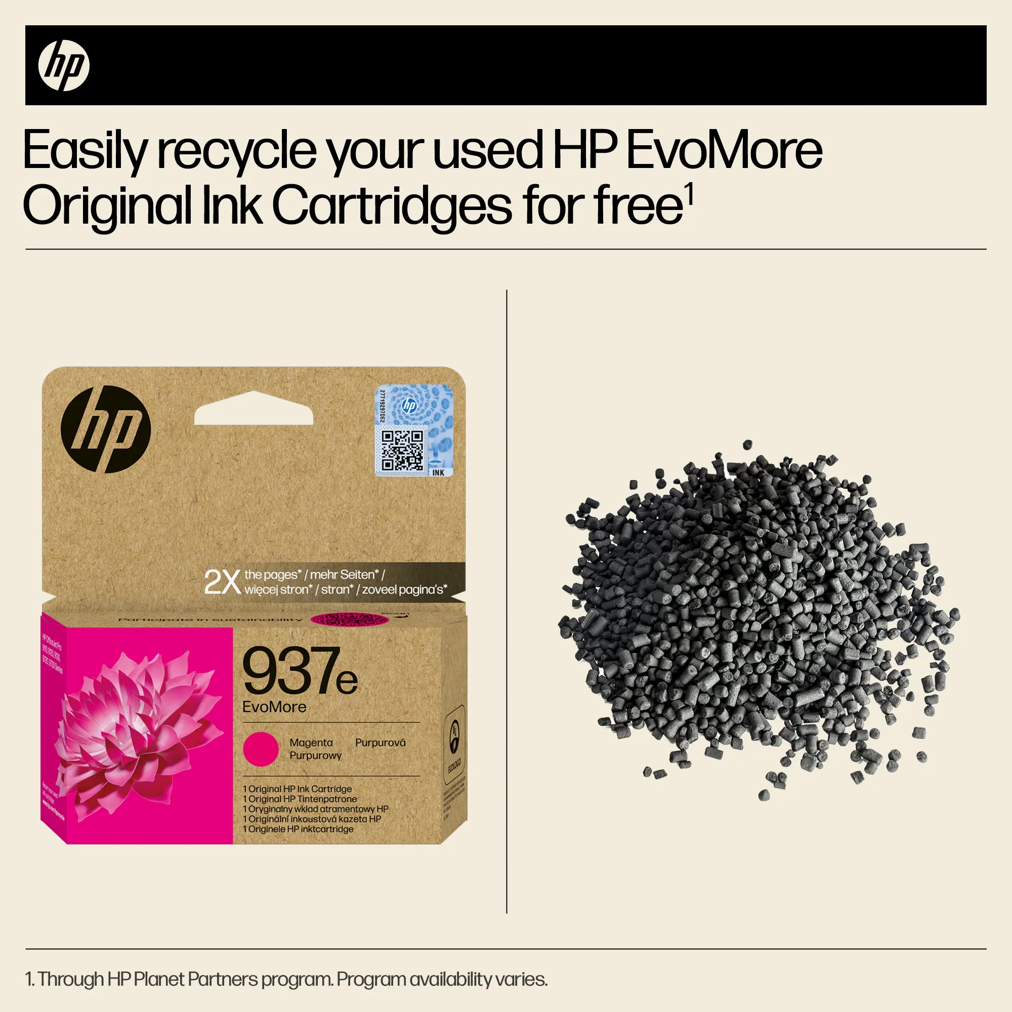 HP/InkHP 937e EvoMore MG Original Ink Ca