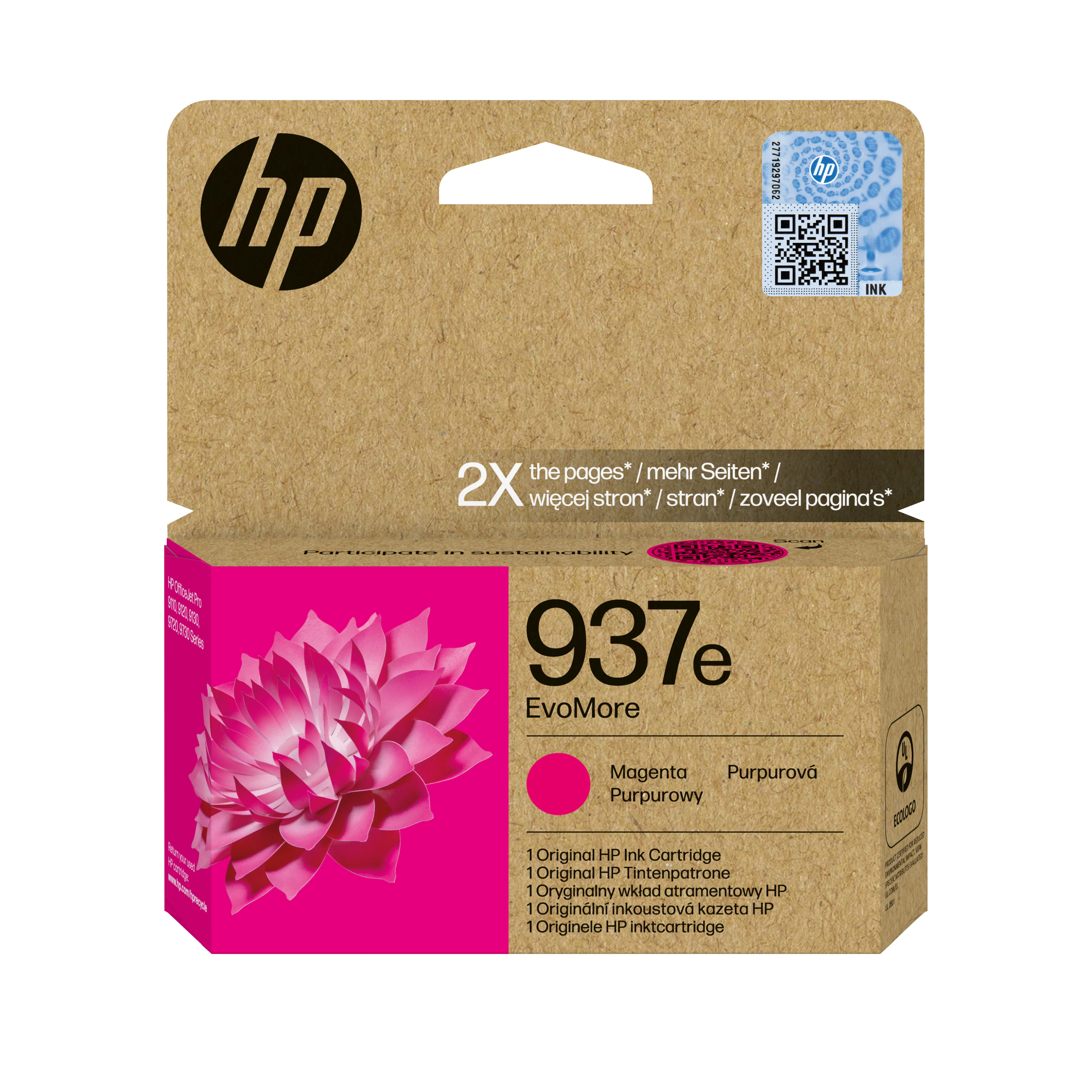 HP 937e EvoMore Korkea kapasiteetti -mustekasetti, magenta