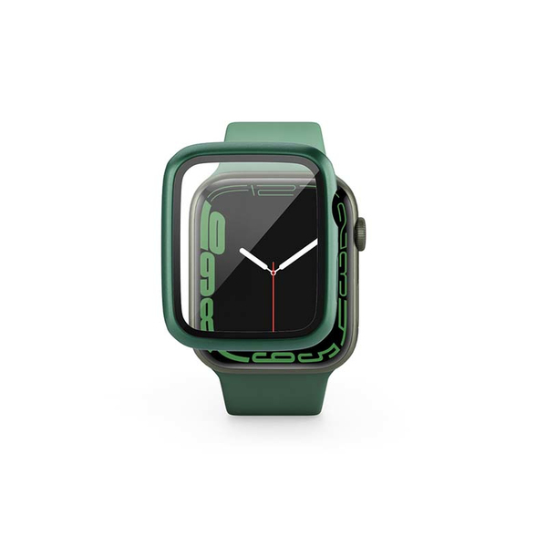 Epico Glass Case, Apple Watch 7, 41mm -suojakuori, Vihre&auml;