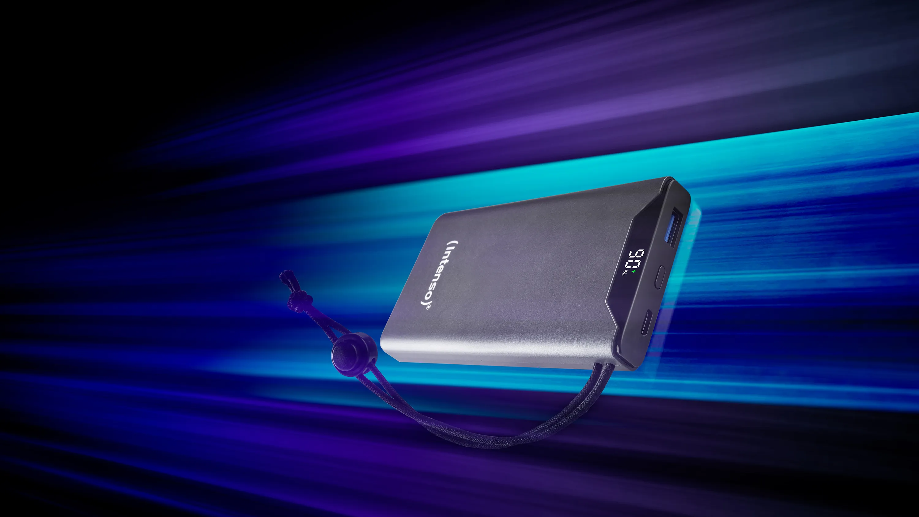 Intenso F10000 -varavirtal&auml;hde, 10000 mAh, Harmaa