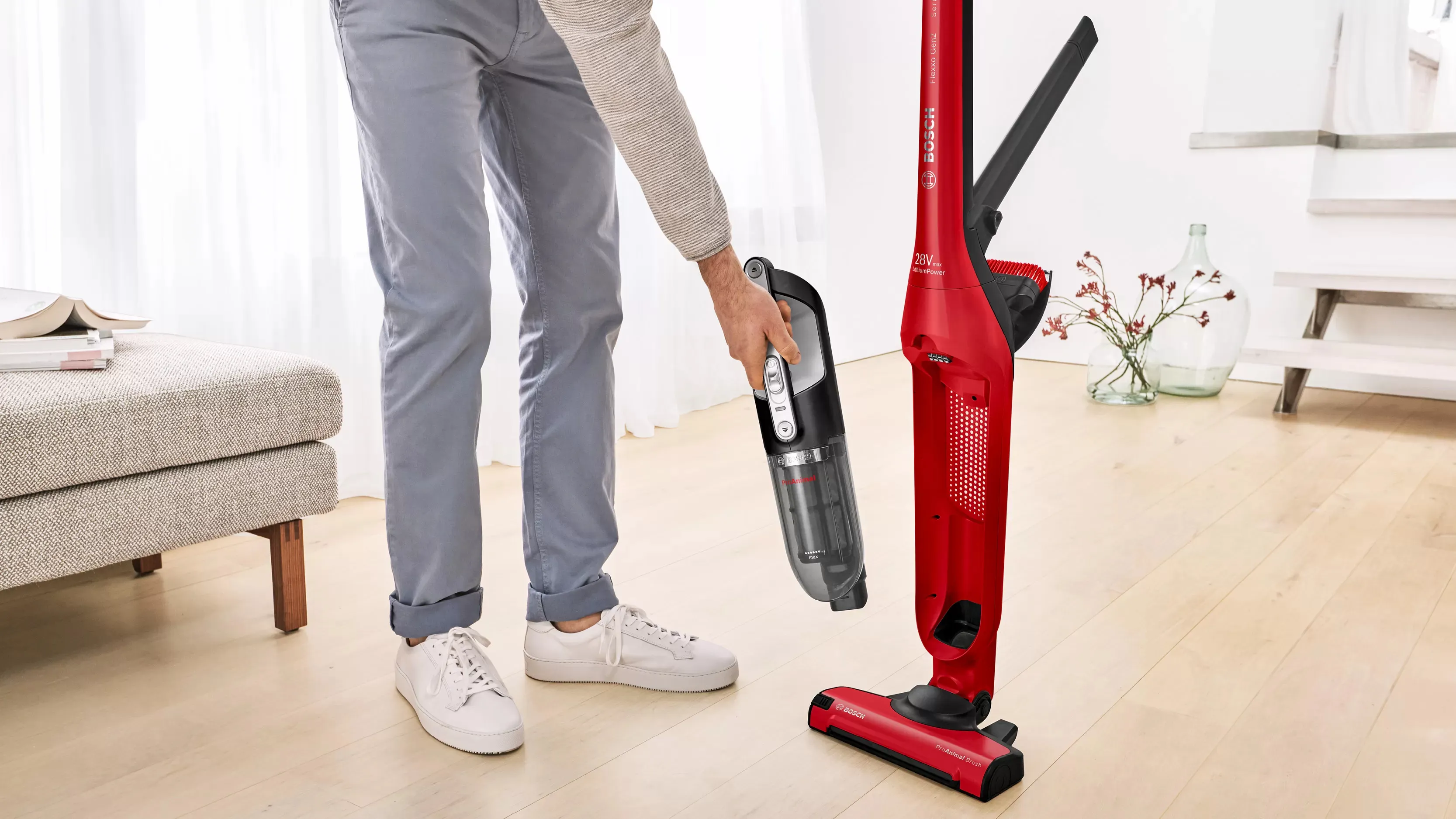 Bosch Flexxo Gen2 ProAnimal BBH3ZOO28 0,4 L 2,15 Ah pussiton -varsi-imuri, punainen