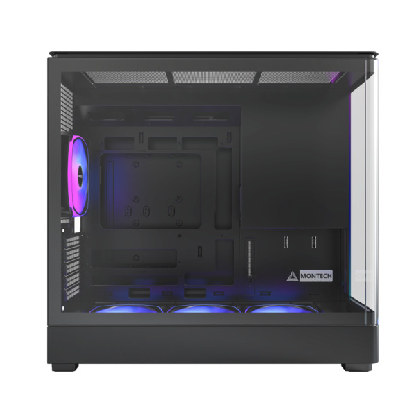 Montech KING 15 PRO -micro-ATX-kotelo ikkunalla, RGB-valaistuksella, musta