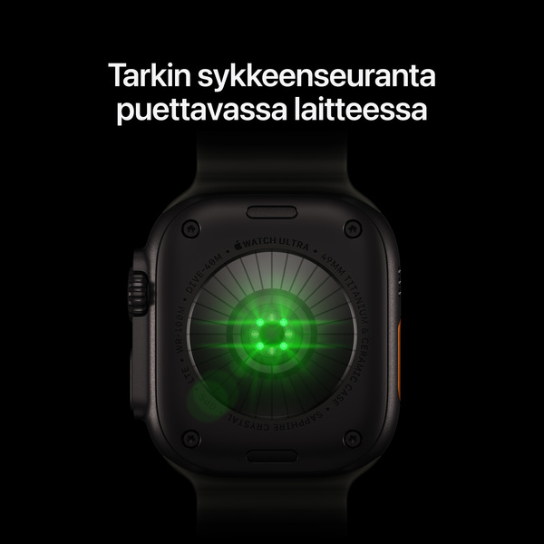 Apple Watch Ultra 4 49 mm titanboett svart med bergsloop bourgogne (Small)