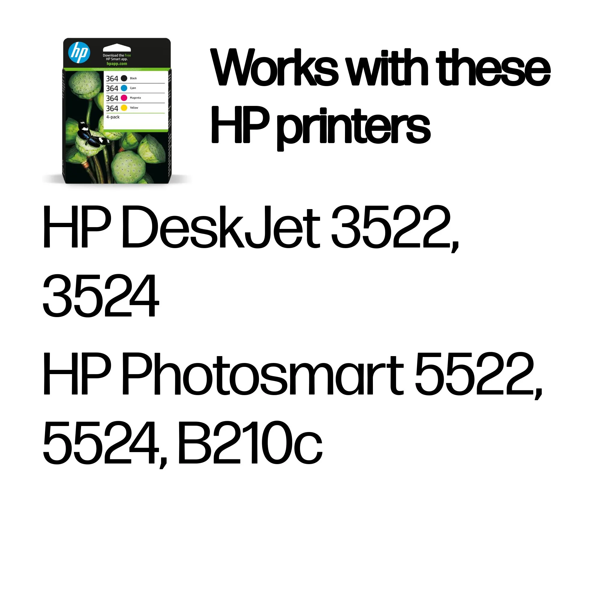 HP 364 CMYK ink cartridge combo 4-Pack